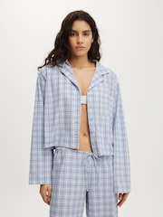 Cotton On Blue Dreamy Soft Boxy Shirt & Wide Leg Pant Set - Image 2 of 4