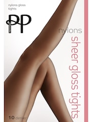 Pretty Polly 10 Denier Nylons Gloss Tights 3 Pack - Image 6 of 7