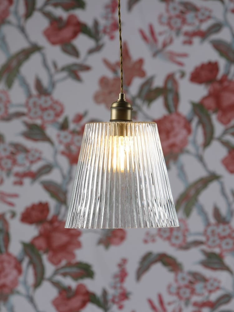 Laura Ashley Aged Brass Callaghan Pendant Large Ceiling Light - Image 1 of 4