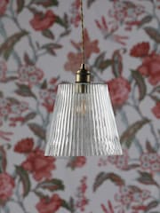 Laura Ashley Aged Brass Callaghan Pendant Large Ceiling Light - Image 2 of 4