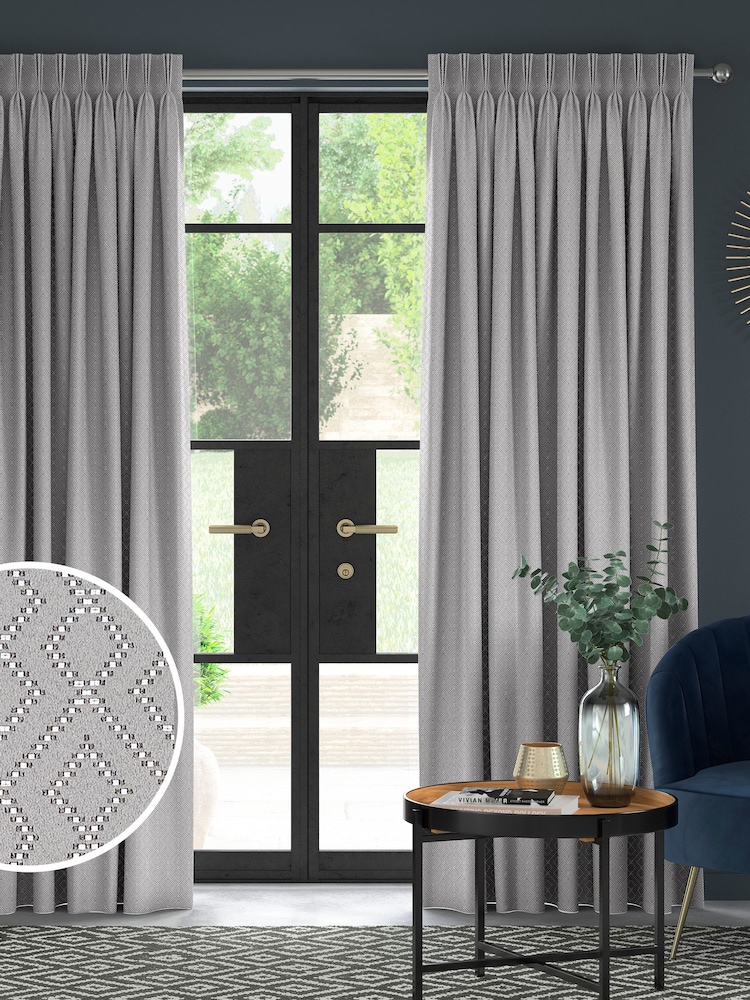 Grey Glam Made To Measure Curtains - Image 1 of 9