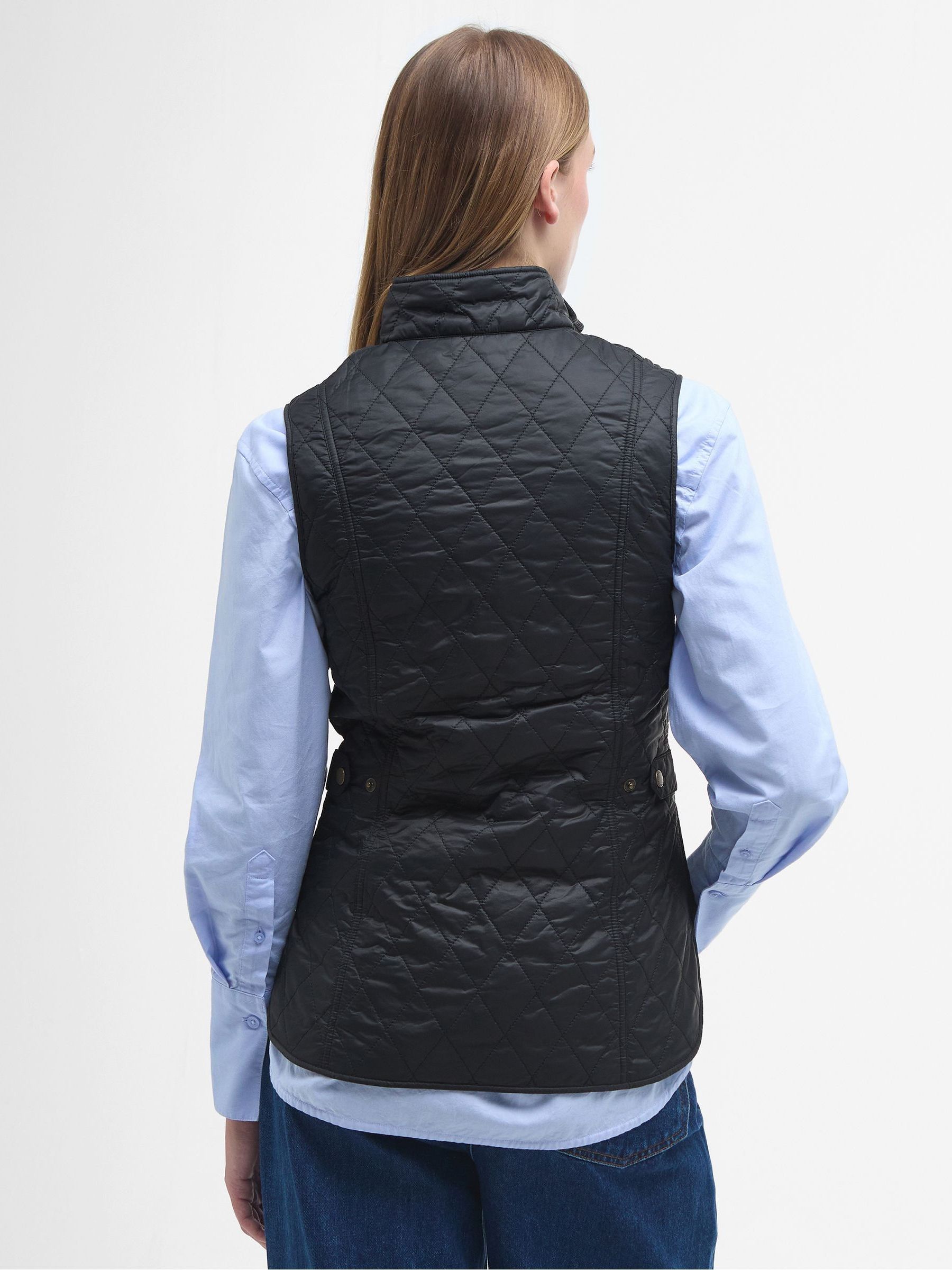 Barbour women’s quilted fur gilet／Black BARBOUR Santa Rose Gilet | endource