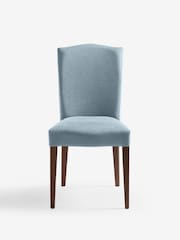 Laura Ashley Set of 2 Harley Dark Seaspray Calderbridge Walnut Effect Leg Dining Chairs - Image 3 of 8