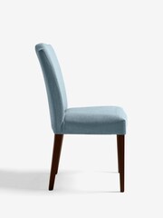Laura Ashley Set of 2 Harley Dark Seaspray Calderbridge Walnut Effect Leg Dining Chairs - Image 5 of 8