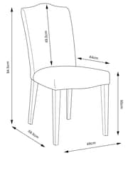 Laura Ashley Set of 2 Harley Dark Seaspray Calderbridge Walnut Effect Leg Dining Chairs - Image 8 of 8