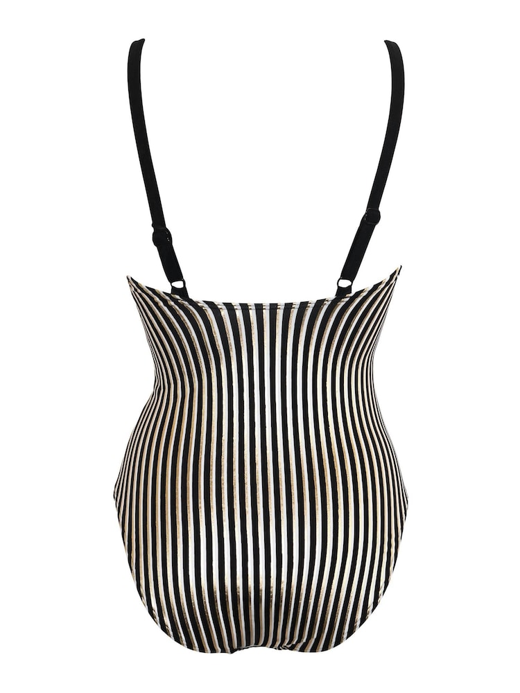 Pour Moi Black Radiance V-Neck Swimsuit - Image 5 of 5