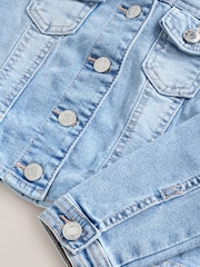 Mid Blue Frill Shoulder Denim Jacket (3-16yrs) - Image 9 of 9