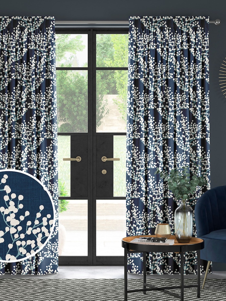 Blue Grove Made To Measure 100% Cotton Curtains - Image 1 of 9