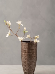 Fifty Five South Silver Pewter Textured Vase - Image 1 of 3