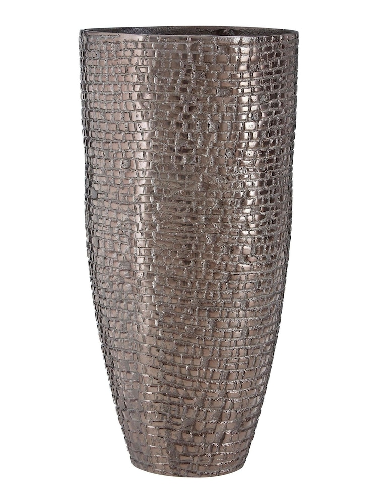 Fifty Five South Silver Pewter Textured Vase - Image 2 of 3