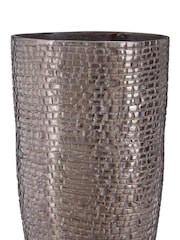 Fifty Five South Silver Pewter Textured Vase - Image 3 of 3