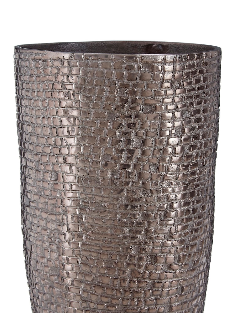 Fifty Five South Silver Pewter Textured Vase - Image 3 of 3