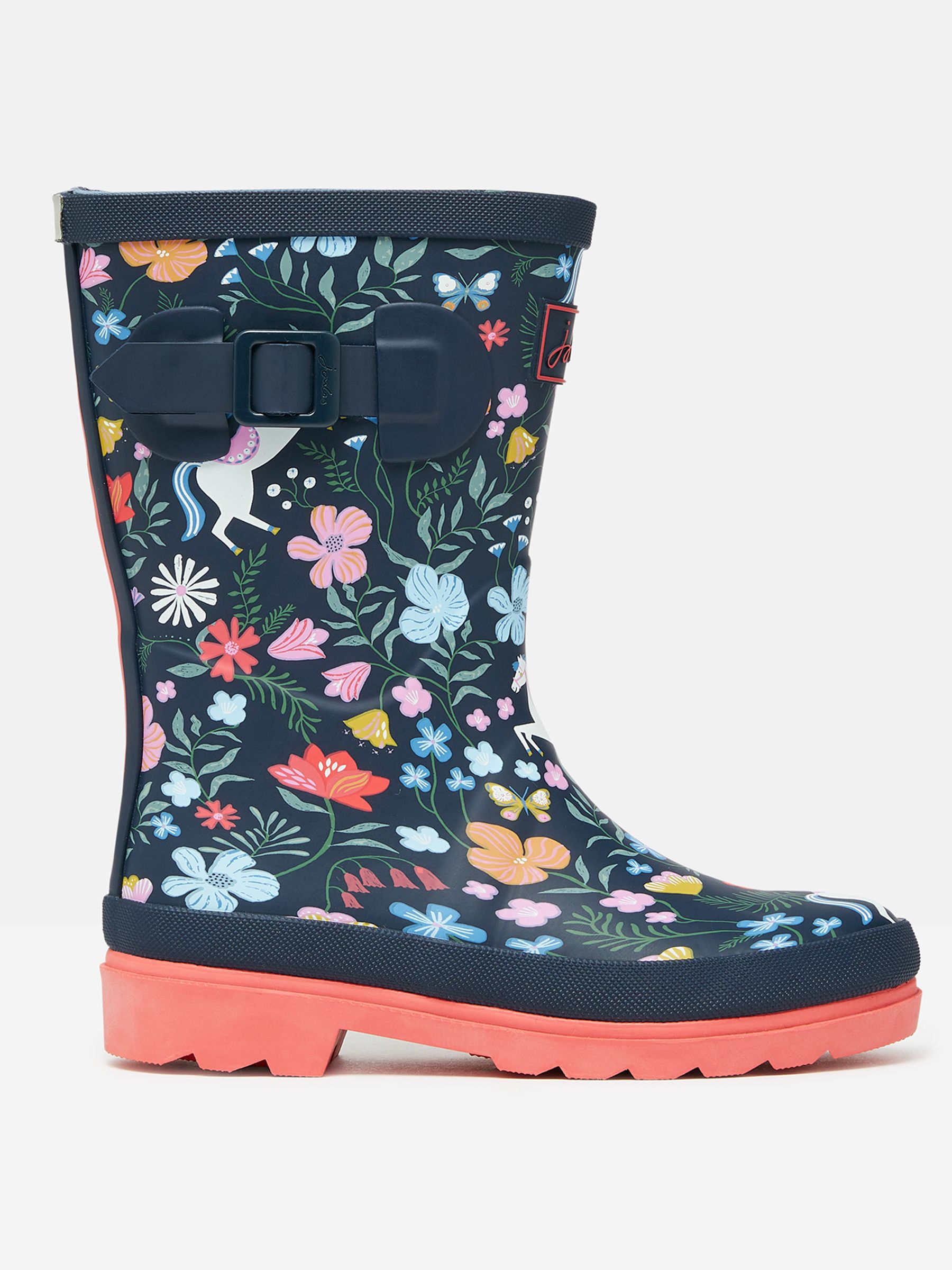 Buy Joules Girls Navy Blue Printed Wellies from Next USA