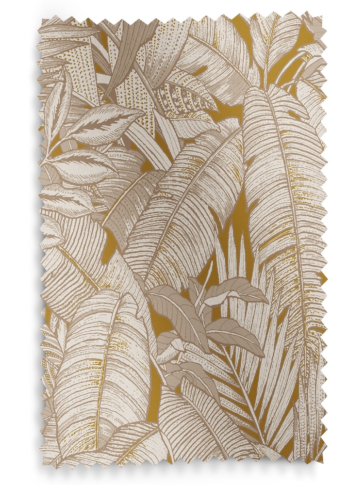 Graham & Brown Turmeric Yellow Paradys Made to Measure 100% Cotton Curtains - Image 8 of 8