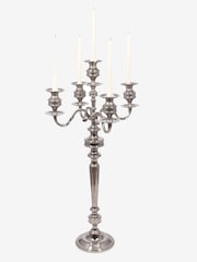 Pacific Silver/White Shiny Nickel Aluminium And Iron Floor Candelabra - Image 1 of 3