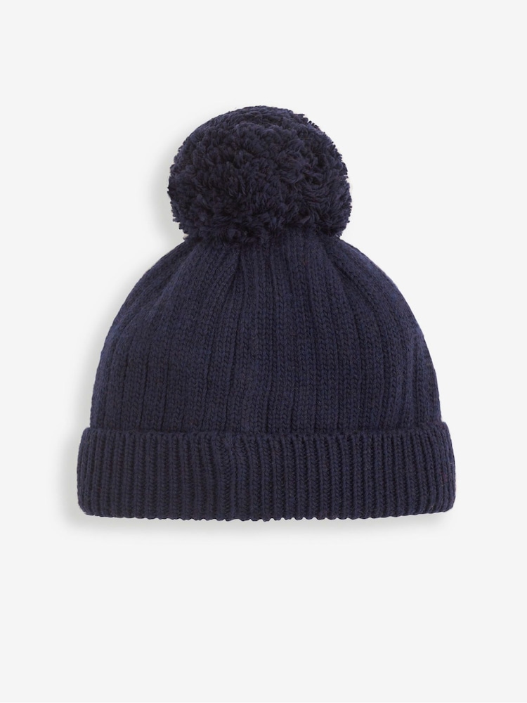 Azul marino - Gorro de canalé calentito de Jojo Maman Bébé - Imagen 1 de 3