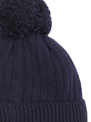 Azul marino - Gorro de canalé calentito de Jojo Maman Bébé - Imagen 2 de 3