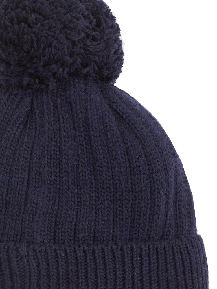 Azul marino - Gorro de canalé calentito de Jojo Maman Bébé - Imagen 2 de 3