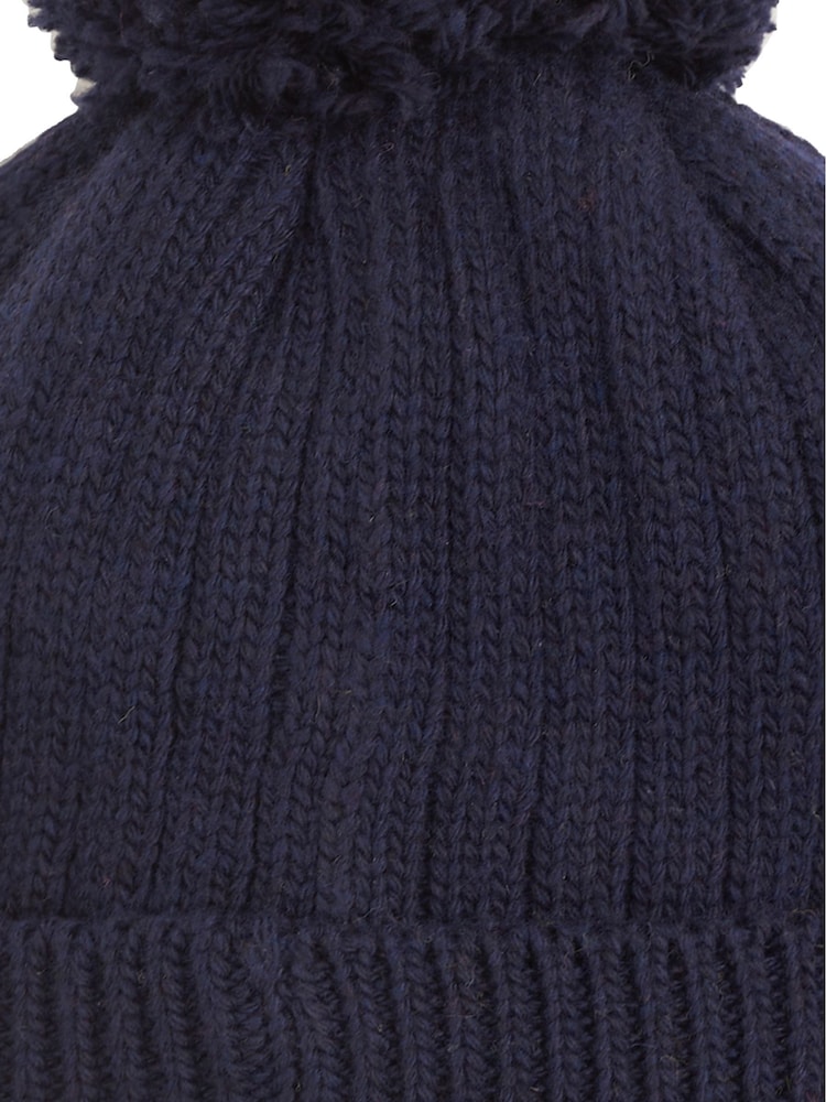 Azul marino - Gorro de canalé calentito de Jojo Maman Bébé - Imagen 3 de 3
