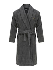 Lyle & Scott Light Grey Lucas Bathrobe - Image 3 of 5