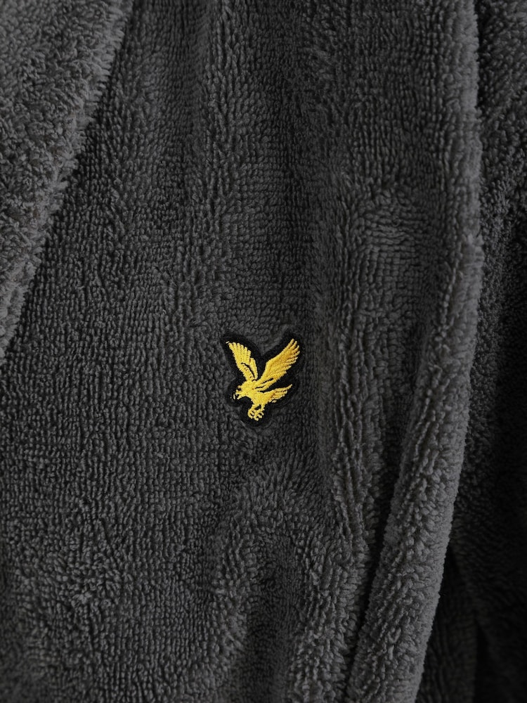 Lyle & Scott Light Grey Lucas Bathrobe - Image 5 of 5