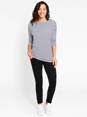 Marineblau/blau - Jojo Maman Bébé Umstands- und Stillmode Top mit Schulter-Cutout - Bild 2 von 4