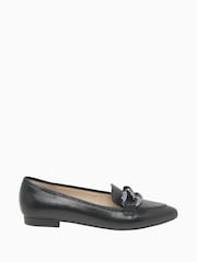 Gabor Carol Black Leather Ballerina Shoes - Image 1 of 5