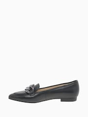 Gabor Carol Black Leather Ballerina Shoes - Image 2 of 5