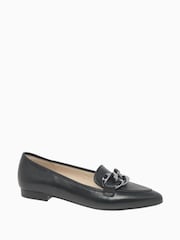 Gabor Carol Black Leather Ballerina Shoes - Image 3 of 5