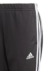 adidas Black Sportswear Essentials 3-Stripes Shiny Tracksuit - Image 9 of 9