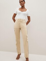 Tan Brown Cargo Combat Trousers - Image 2 of 5