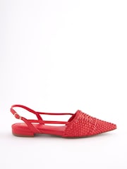 rdeča - Tkani čevlji z odprto peto Forever Comfort® - Slika 2 iz 5
