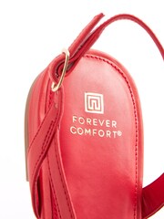 rdeča - Tkani čevlji z odprto peto Forever Comfort® - Slika 5 iz 5