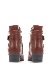 Pavers Brown Block Heeled Ankle Boots - Image 5 of 5