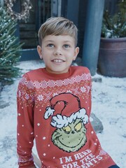 M&Co Red Grinch Christmas Jumper - Image 1 of 4