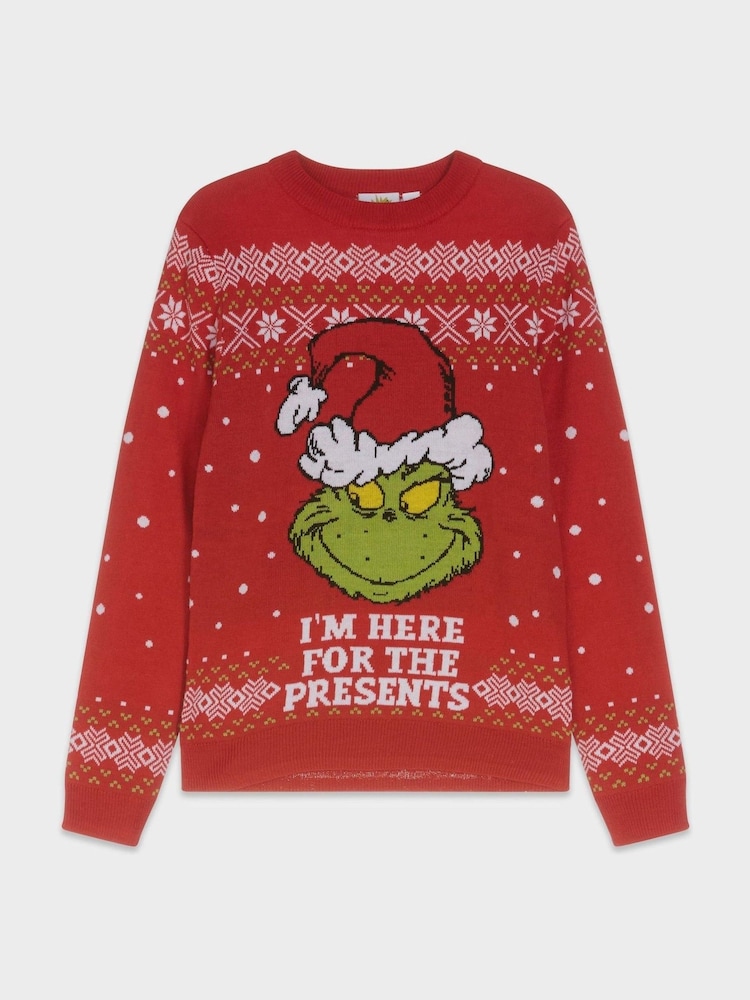 M&Co Red Grinch Christmas Jumper - Image 2 of 4 M&Co Red Grinch Christmas Jumper - Image 2 of 4