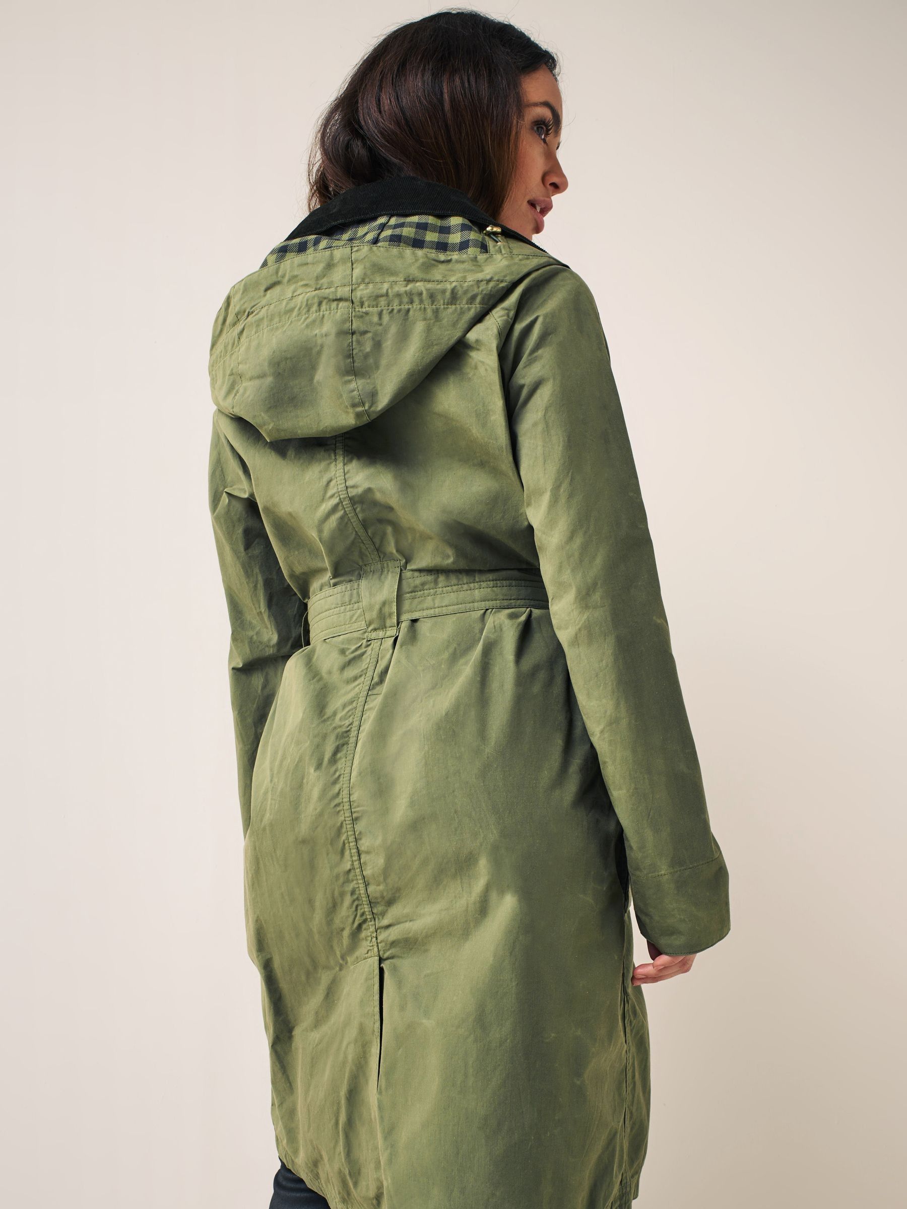 Buy Barbour International Khaki Green Rossin Longline Belted Jacket from Next Germany