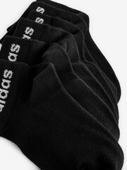 adidas Black Think Linear Ankle Socks 3 Pack - Image 2 of 4