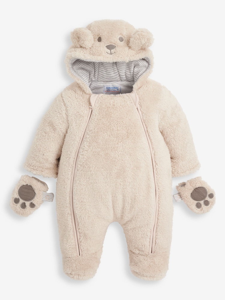 أوفرول مع قبعة قطعة واحدة دافئ بشكل الدب من Jojo Maman Bébé - Image 4 of 6