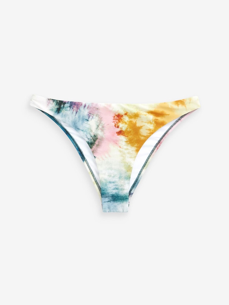 Blue/Pink Tie Dye High Leg Bikini Bottoms - Image 5 of 5 Blue/Pink Tie Dye High Leg Bikini Bottoms - Image 5 of 5