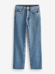 7 For All Mankind Logan Stovepipe Straight Crop Raw Cut Hem Jeans - Image 5 of 5