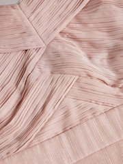 Ted Baker Pink Edenio Bardot Midi Dress With Ruffle Skirt - Image 4 of 5