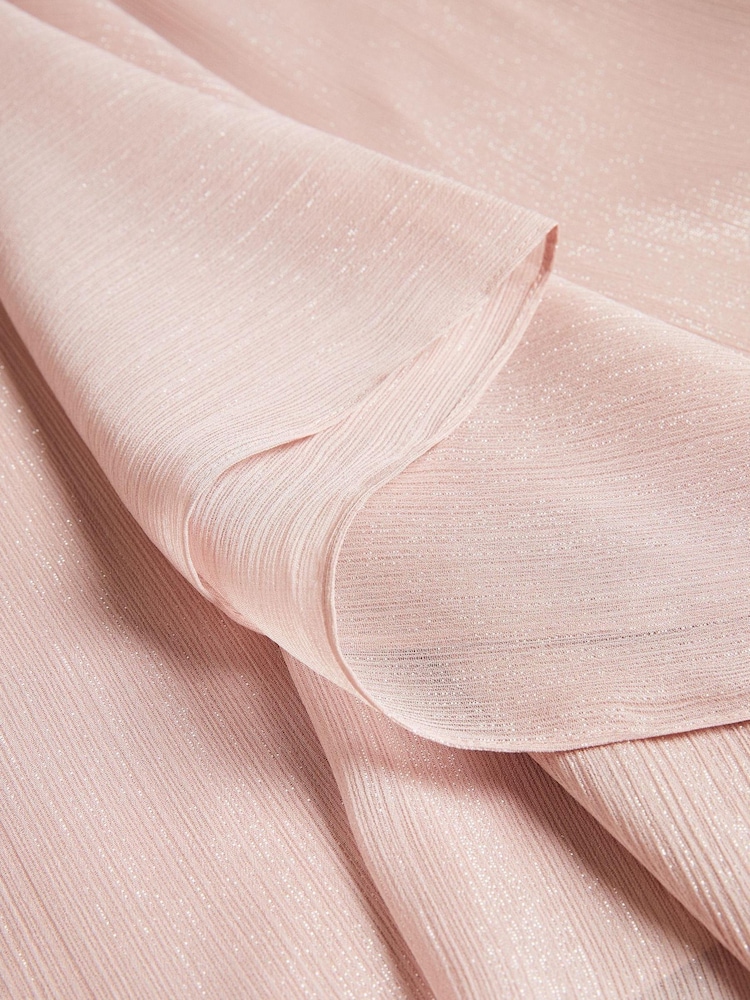 Ted Baker Pink Edenio Bardot Midi Dress With Ruffle Skirt - Image 5 of 5 Ted Baker Pink Edenio Bardot Midi Dress With Ruffle Skirt - Image 5 of 5