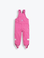JoJo Maman Bébé Fuschia Pink Pack-Away Waterproof Dungarees - Image 1 of 1