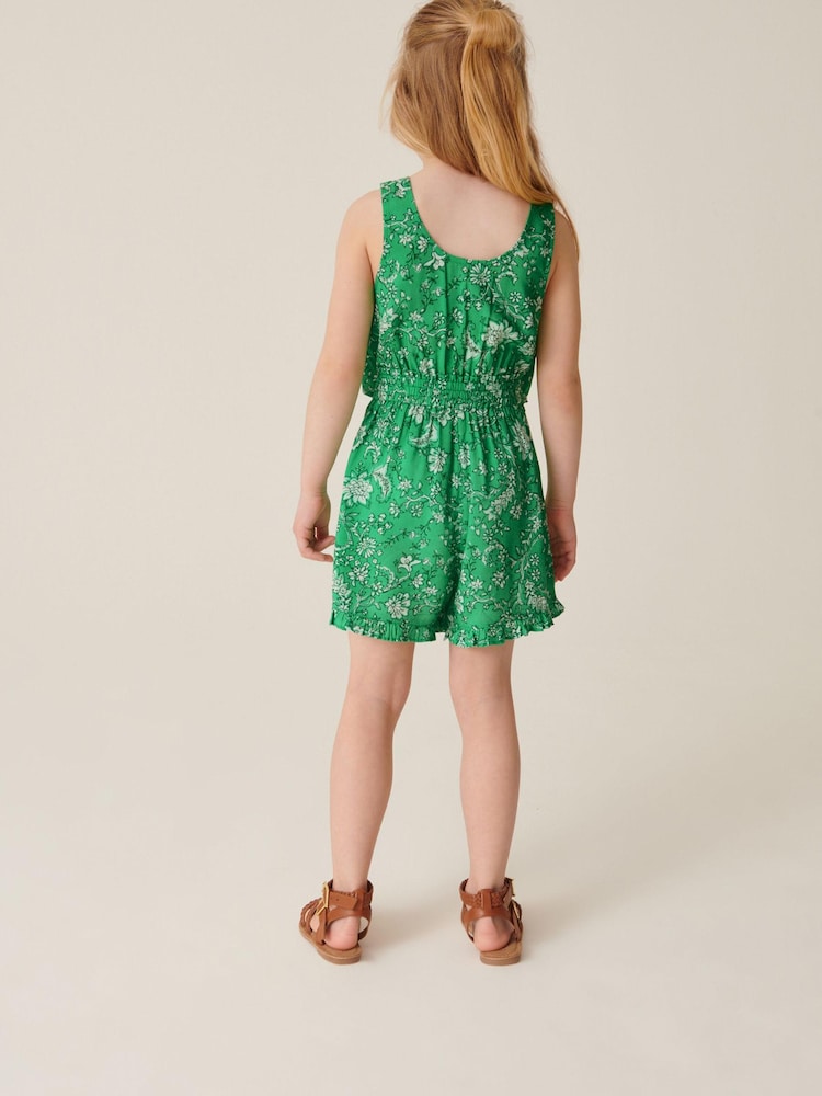 Green Floral Playsuit (3-16yrs) - Image 2 of 6