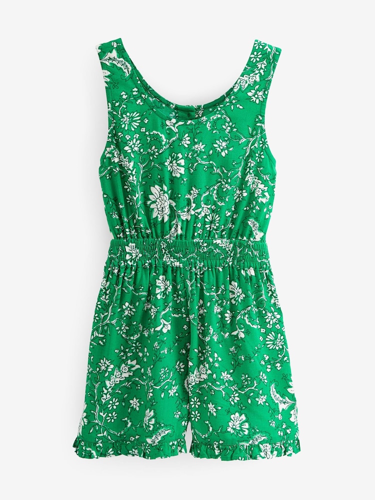 Green Floral Playsuit (3-16yrs) - Image 6 of 6