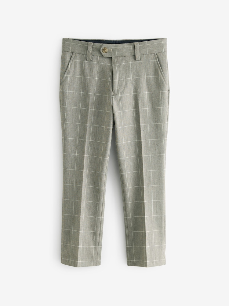 Neutral Check Suit Trousers (12mths-16yrs) - Image 1 of 3