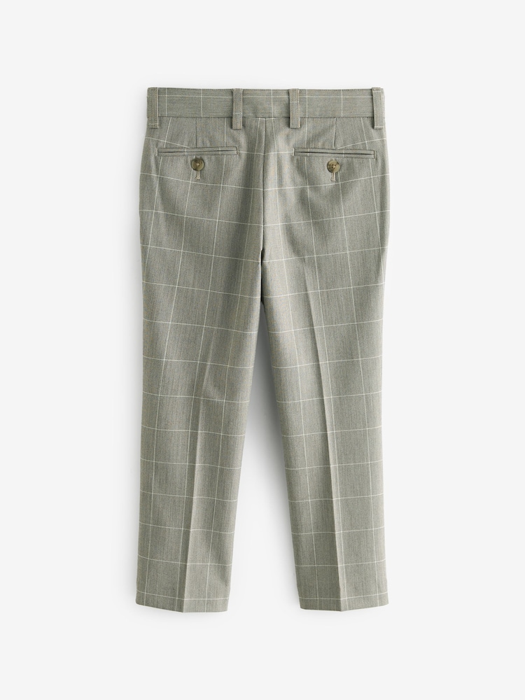 Neutral Check Suit Trousers (12mths-16yrs) - Image 2 of 3