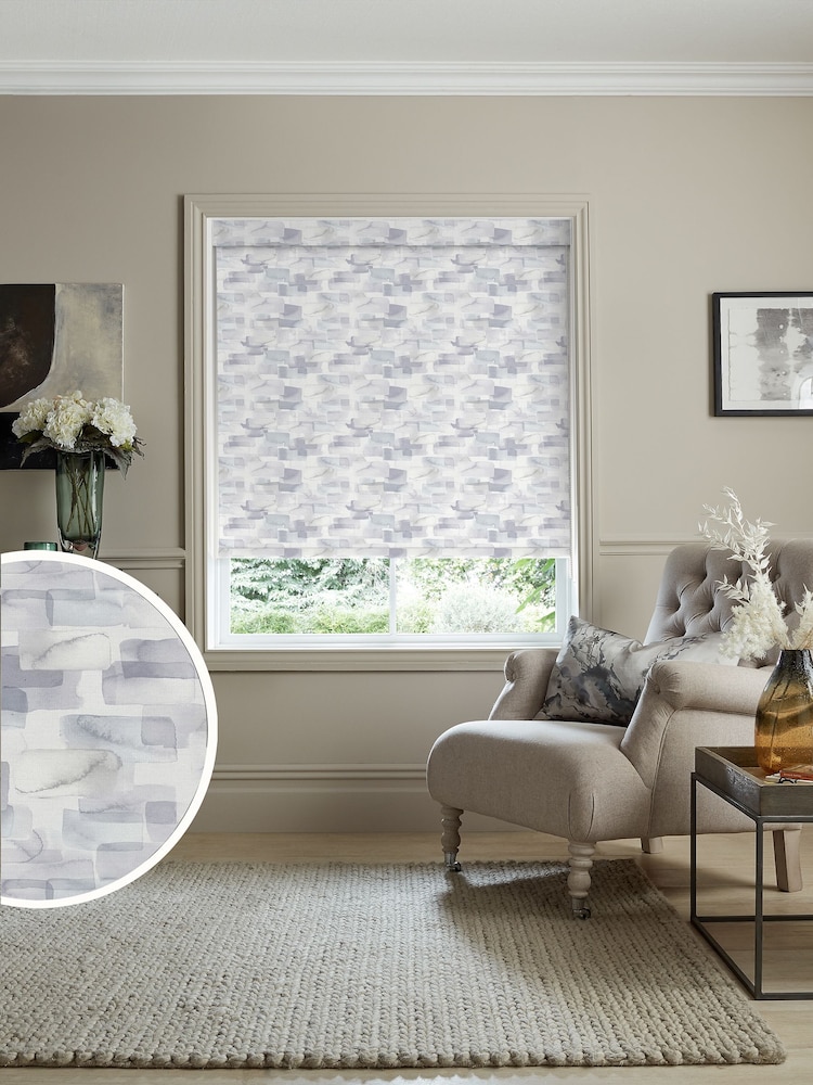 Voyage Lilac Purple Blackout Salinas Made to Measure Roller Blind - Image 1 of 6