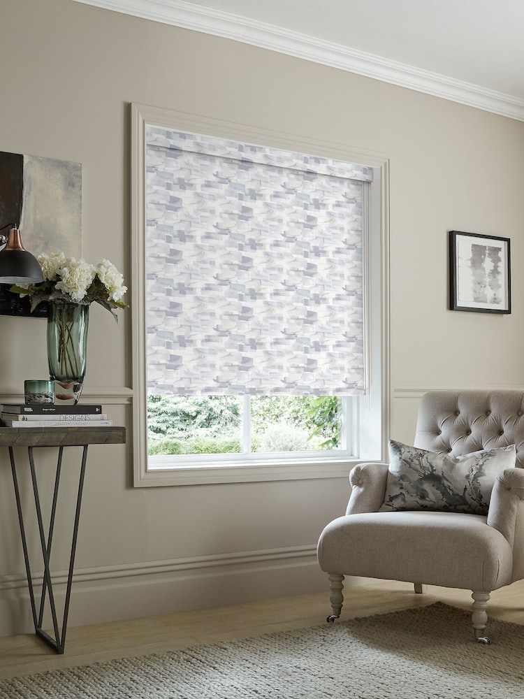 Voyage Lilac Purple Blackout Salinas Made to Measure Roller Blind - Image 2 of 6